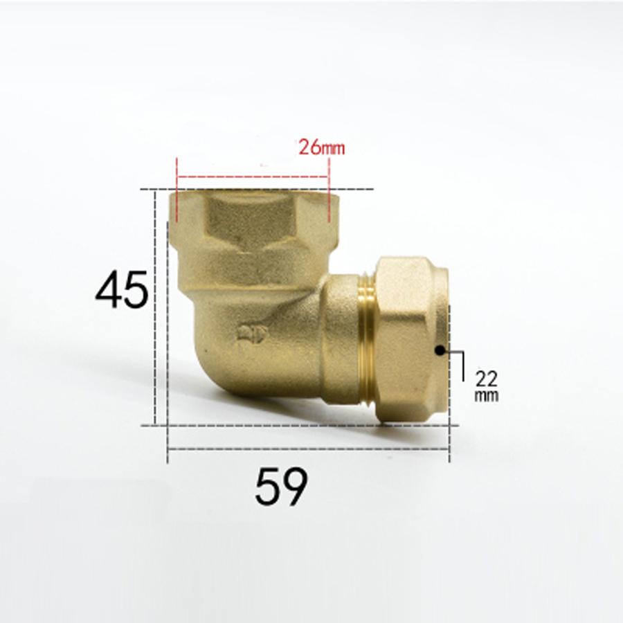 Compression Fitting Brass - Raccord de Compression coude en laiton