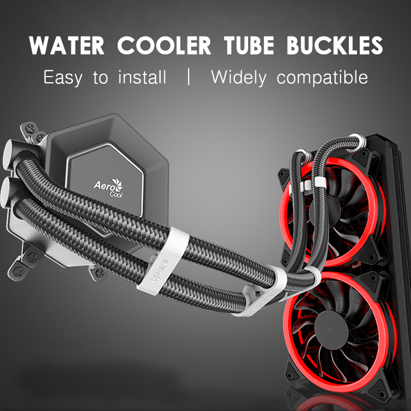 Plastic Pipe Clip - Jumpeak universel ordinateur refroidisseur d'eau Tube