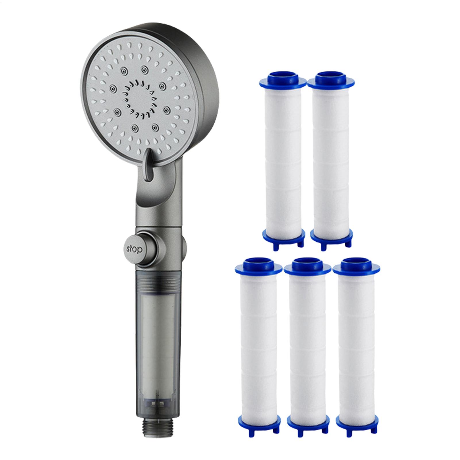 Silicone Tap Washer - Pommeau de douche filtré, 5 Modes,