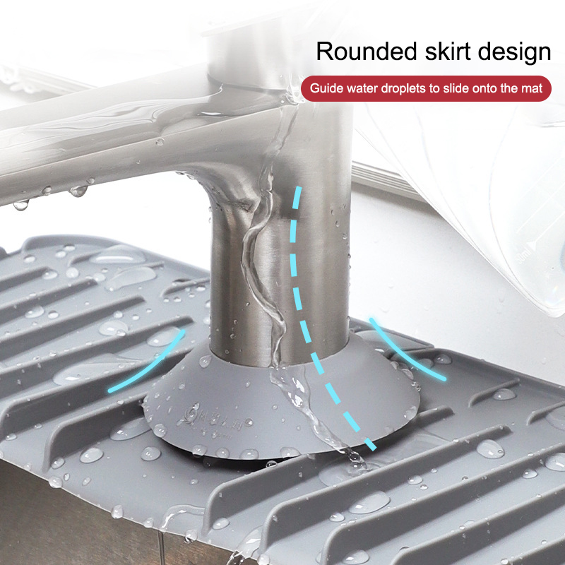 Silicone Tap Washer - Tapis de cuisine absorbant en Silicone,