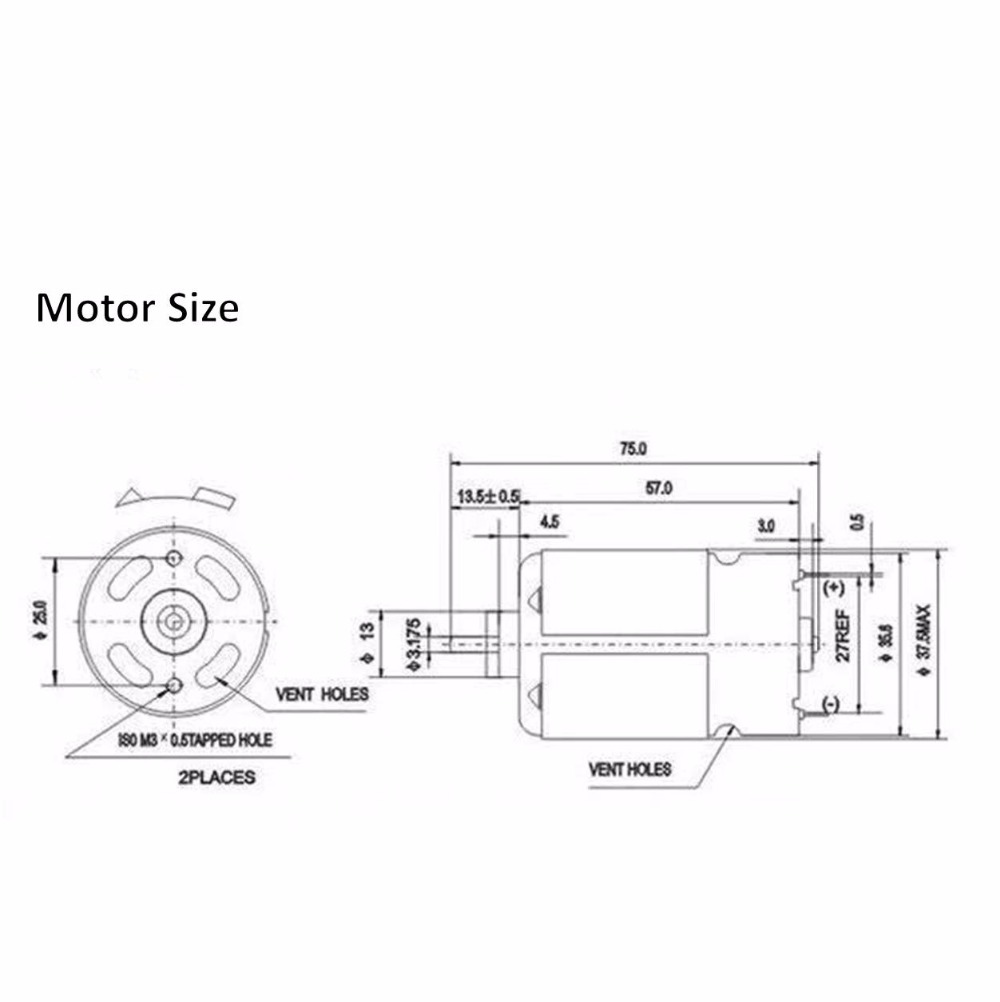 Moteur DC RS550 13 dents 13 de - Bosch Drill Gsb 18V avis et prix