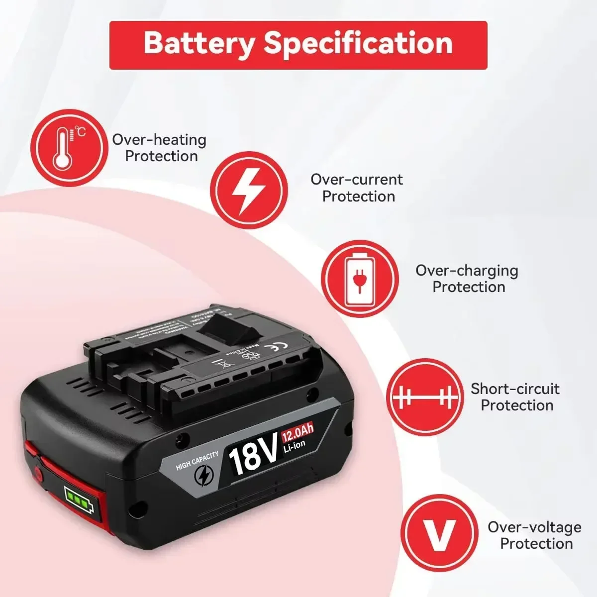 Batterie d'origine 18V 8.0/10. - Bosch Drill Gsb 18V avis et prix