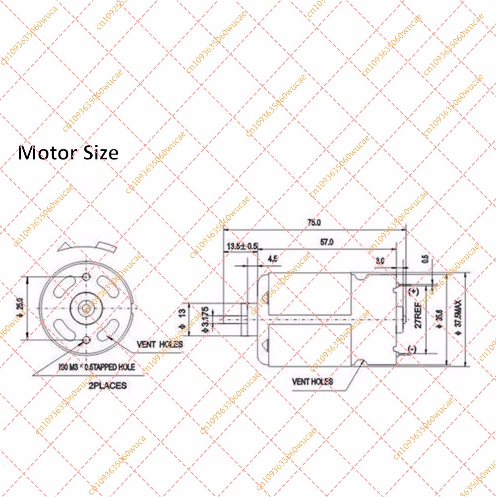 Moteur DC RS550 13 dents 9,5 m - Bosch Drill Gsb 18V avis et prix